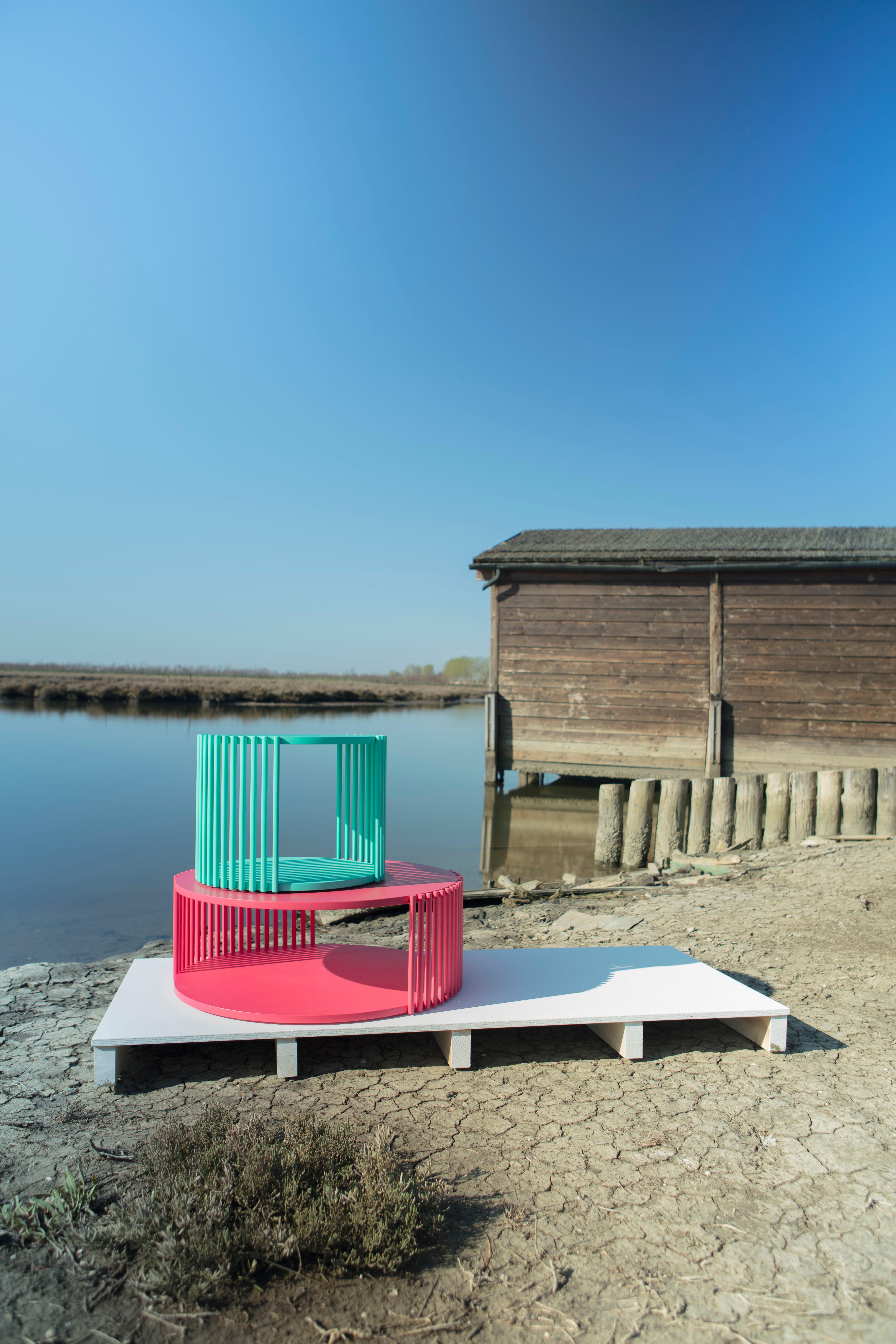 Palafitte Table, in lacquered wood, by Debonademeo for Medulum For Sale 1