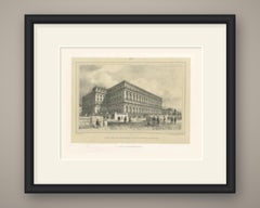 Palais d'Orsay and Legion d'Honneur, Paris, Lithograph after Benoist, circa 1845
