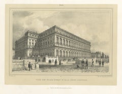Palais d'Orsay and Legion d'Honneur, Paris, Lithograph after Benoist, circa 1845