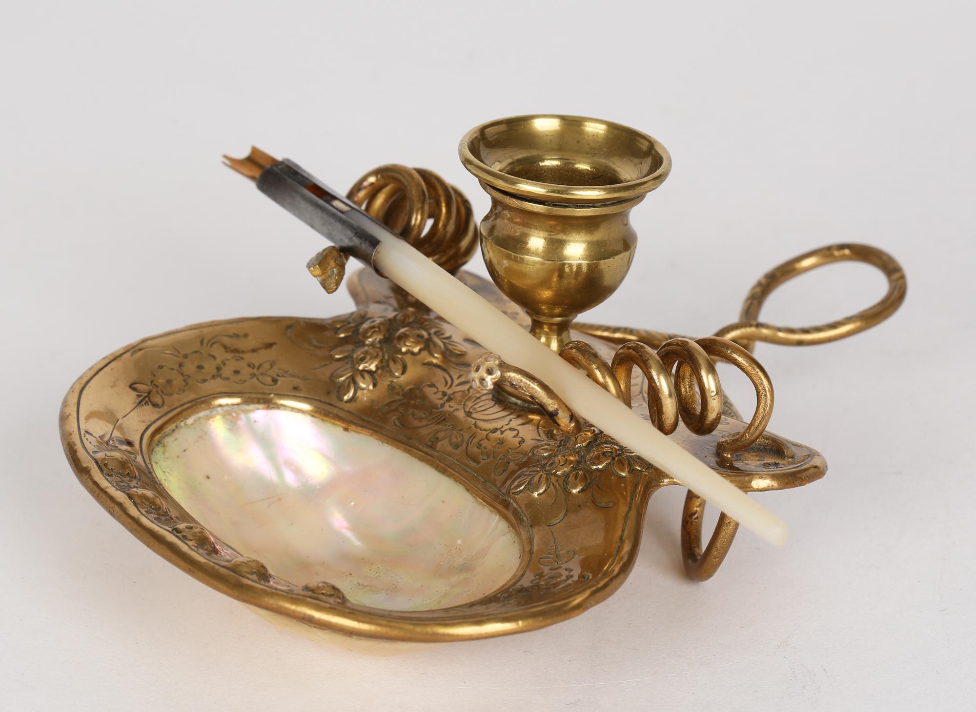 Rococo Revival Palais Royal French Ormolu Mounted Desk Writing Set with Pen For Sale