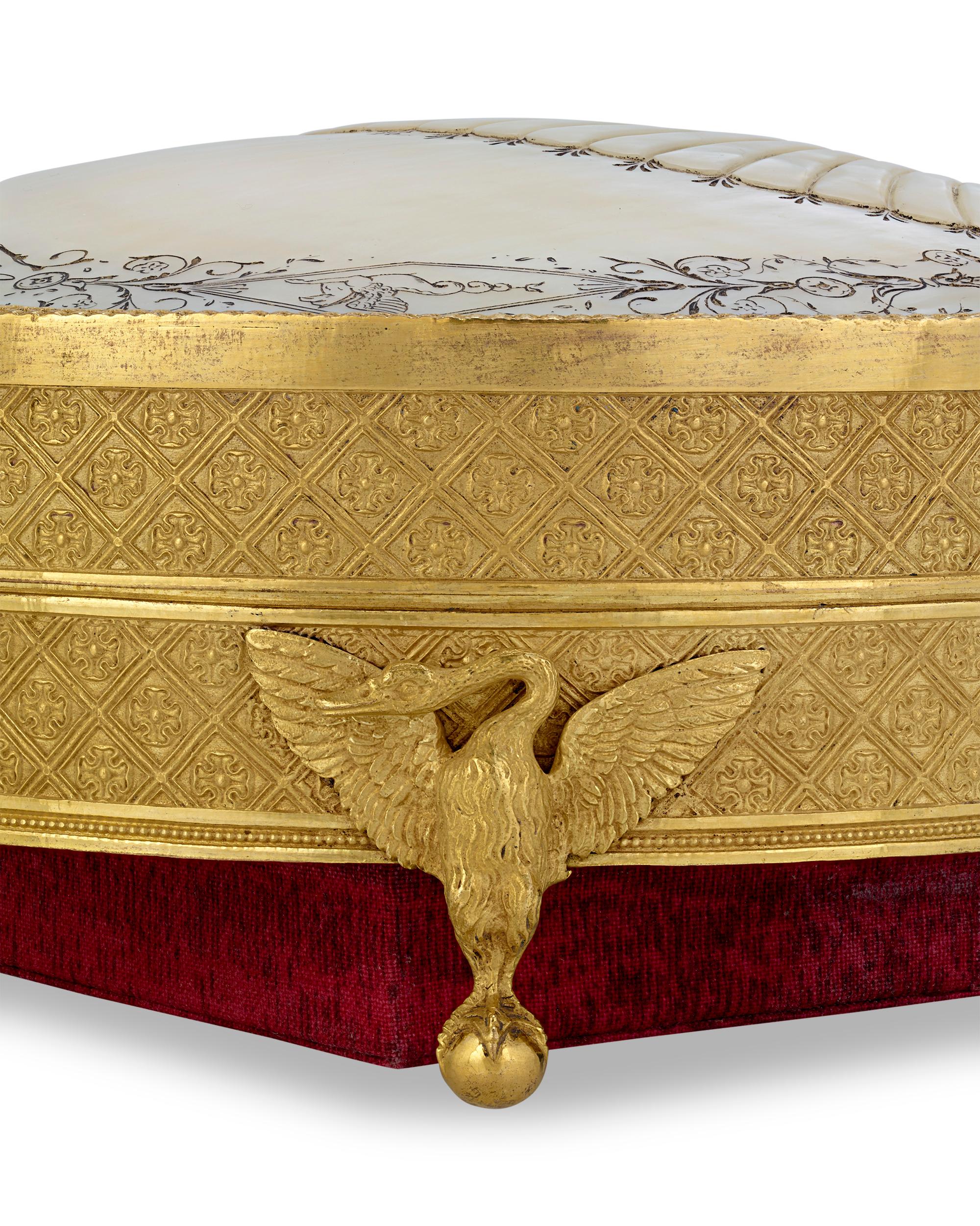 French Palais Royal Mother-of-Pearl Box