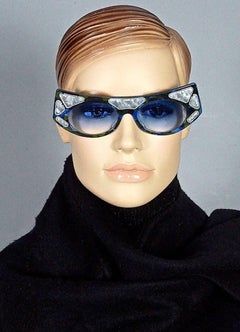 PALAIS ROYAL PARIS Camouflage Mother of Pearl Effect Blue Gradient Sunglasses