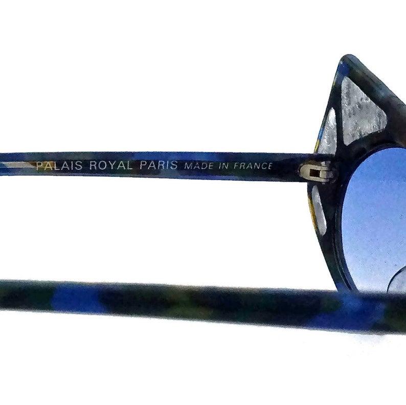 PALAIS ROYAL PARIS Camouflage Mother of Pearl Effect Blue Gradient Sunglasses For Sale 1