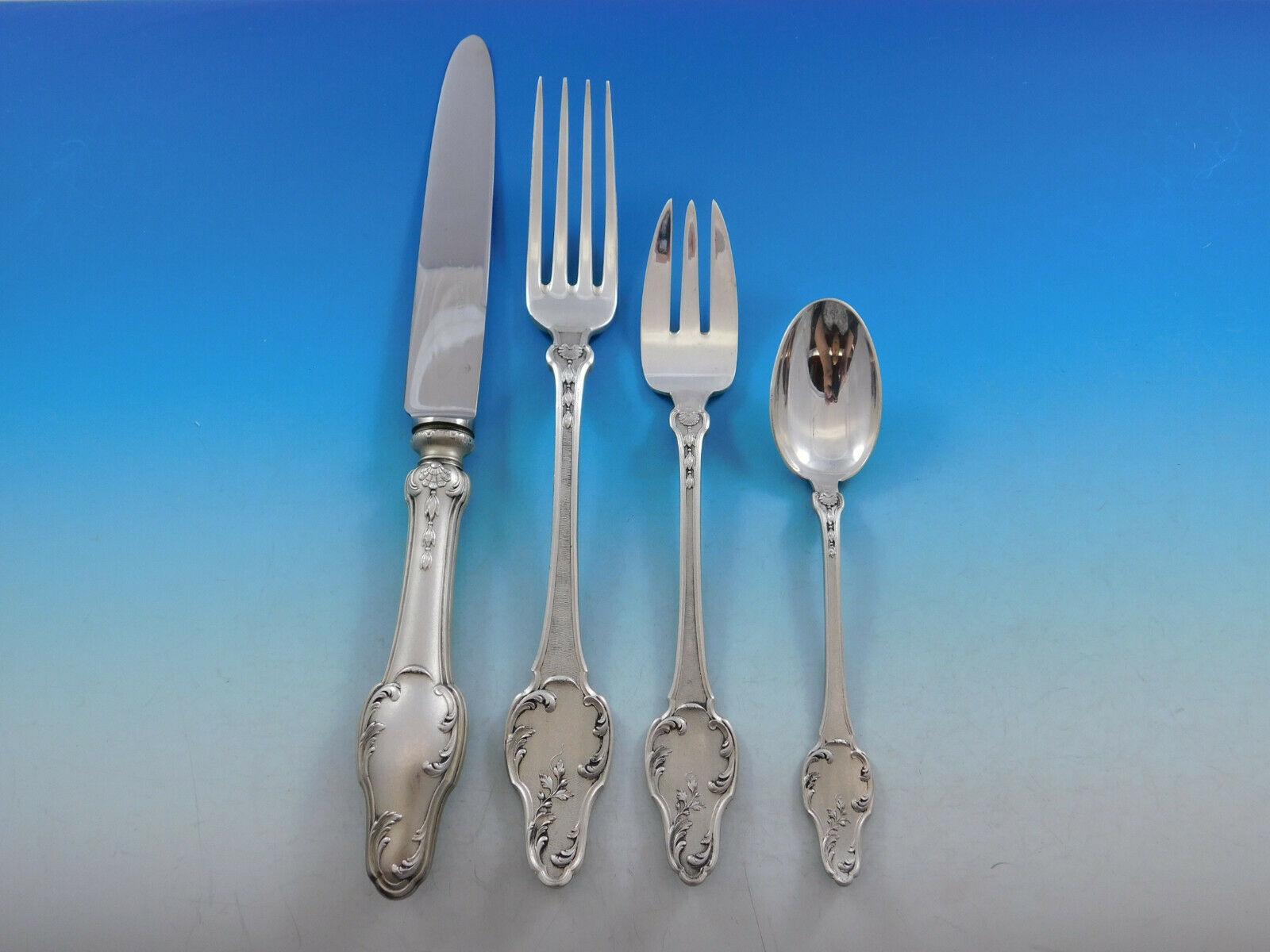 Palais Royale by Tetard Freres Sterling Silver Flatware Set Service 40 pc Dinner In Excellent Condition In Big Bend, WI