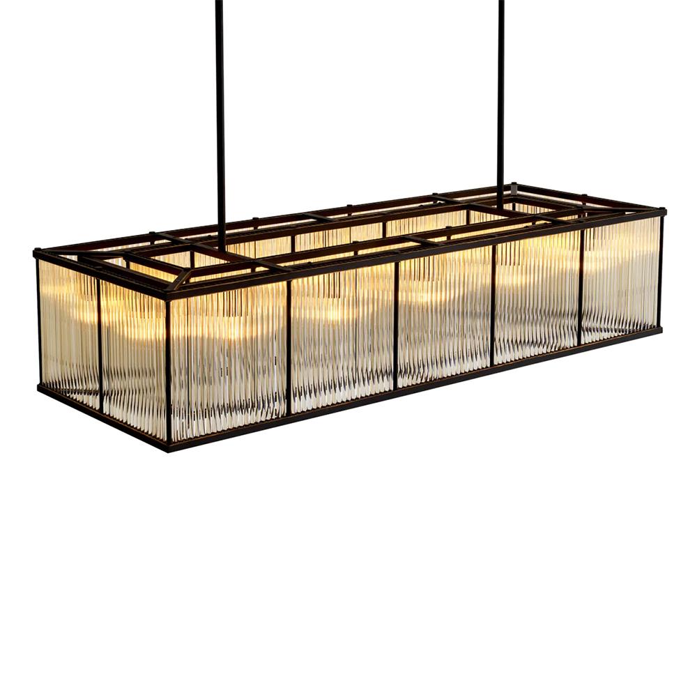 Bronzed Palaiseau Rectangular Chandelier For Sale