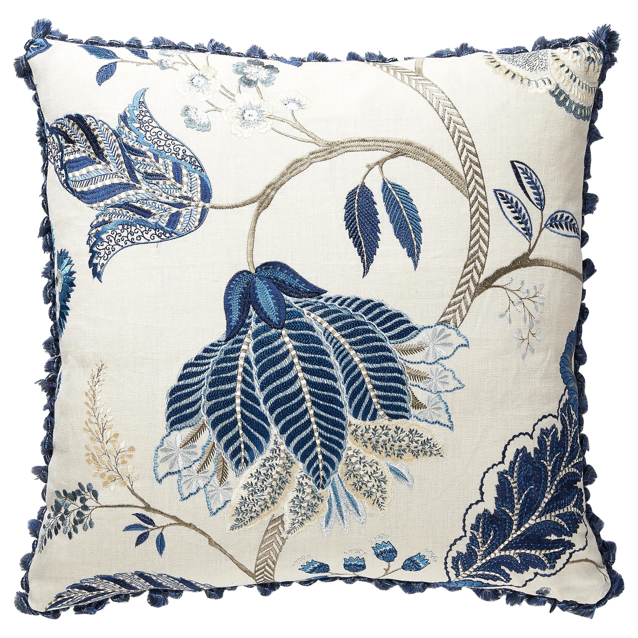 Almohada bordada Palampore en venta