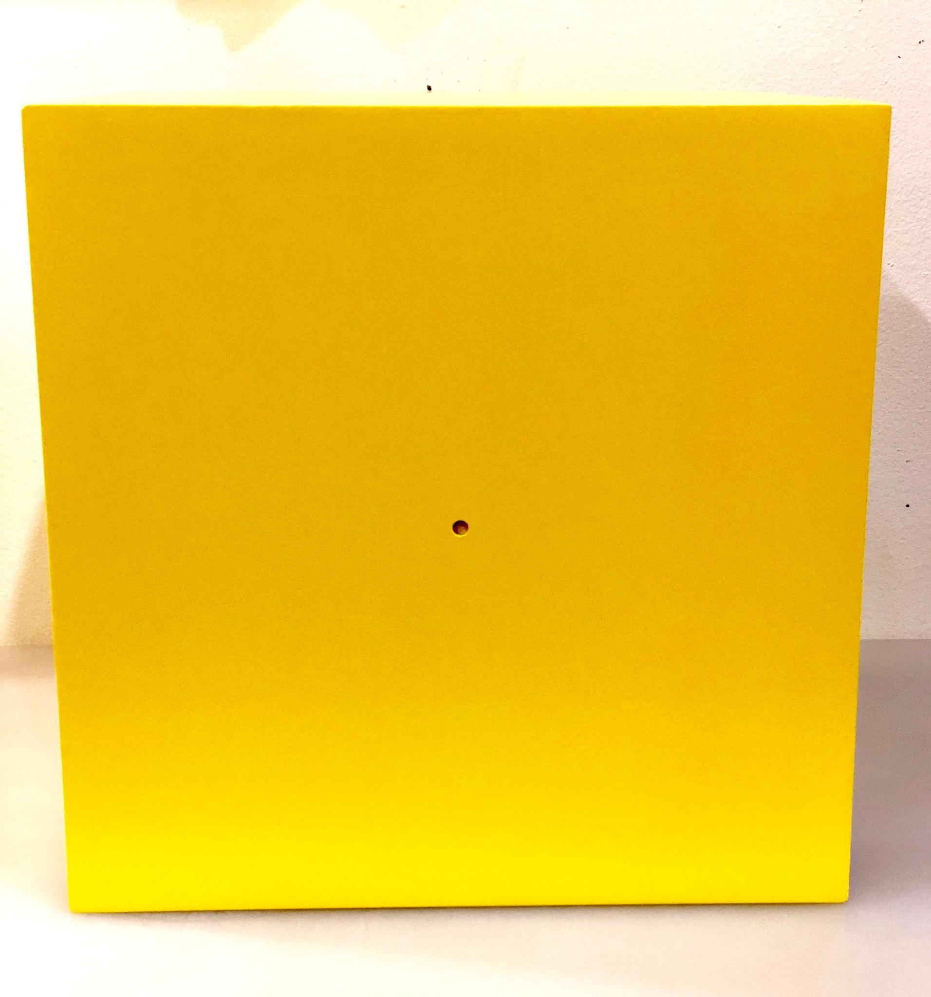 Cool and versatile record or desk top paper box by Treston of Finland very hard to find and collectable , we have lacquer the box in yellow retains its original paper label.