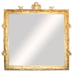 Palatial 19th Century French Louis XV Style Carved Giltwood Mirror
