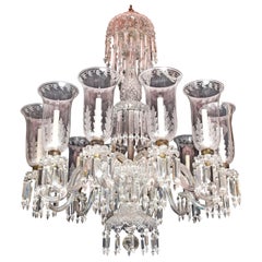 Palatial and Large Antique French Louis XVI Cut Crystal Chandelier