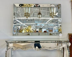 Palatial Art Deco Bubble Form Console or over the Mantel Mirror