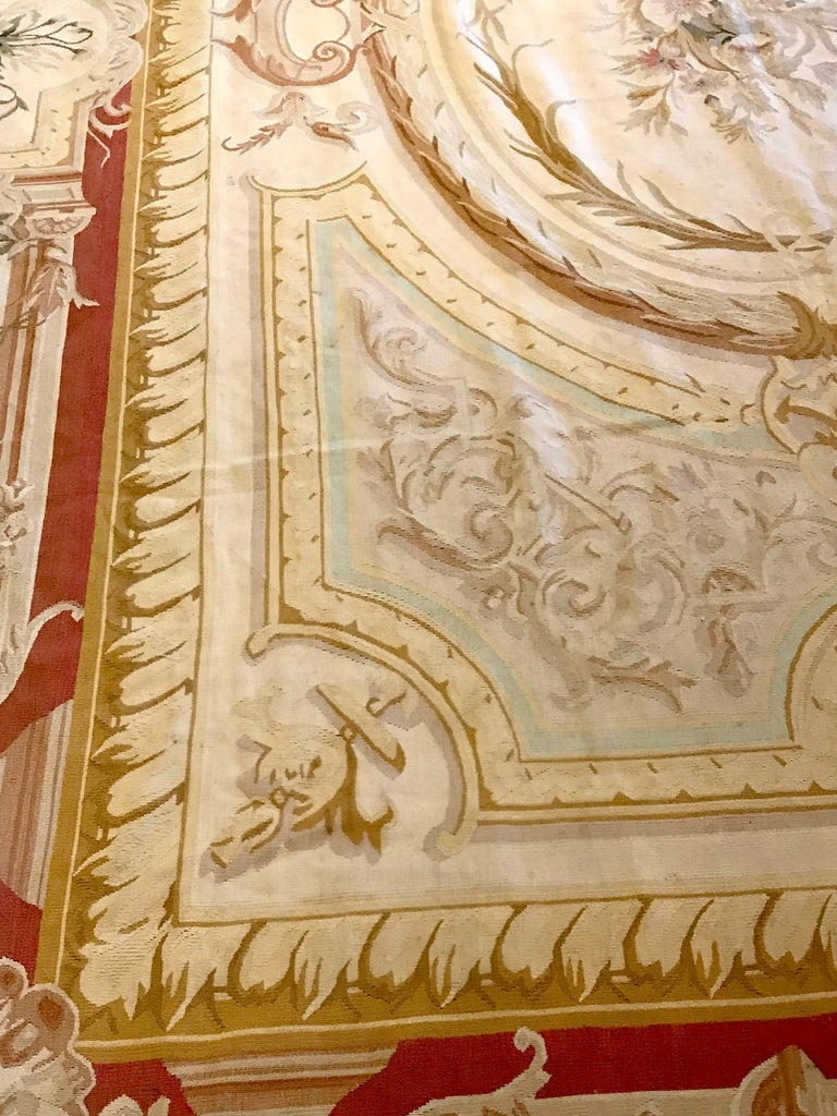 Palatial Aubusson Style Rug For Sale at 1stDibs