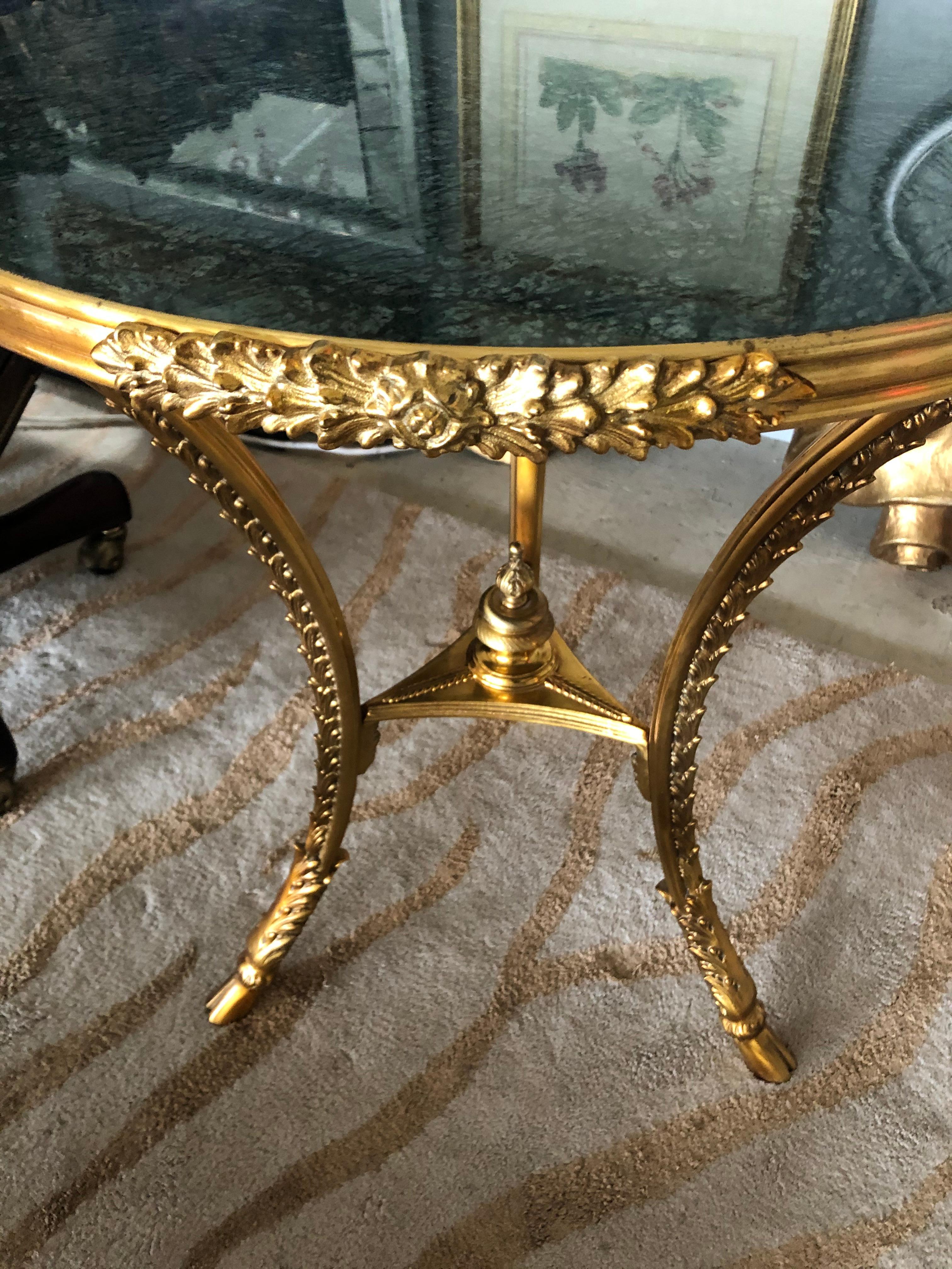 bronze and marble side table