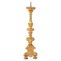 Palatial Carved Giltwood Pricket Stick