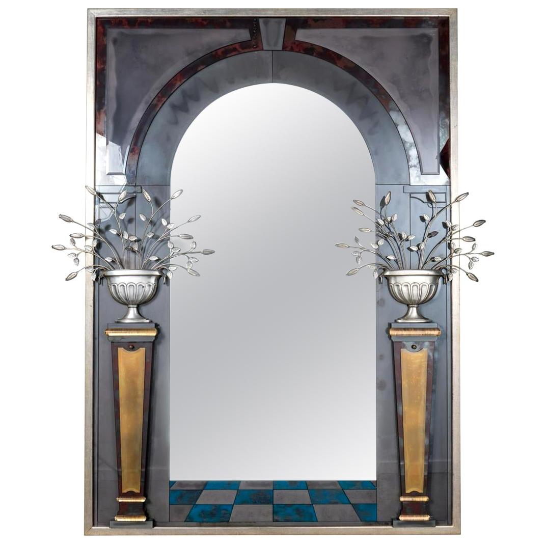Palatial Contemporary Architectural Mirror For Sale