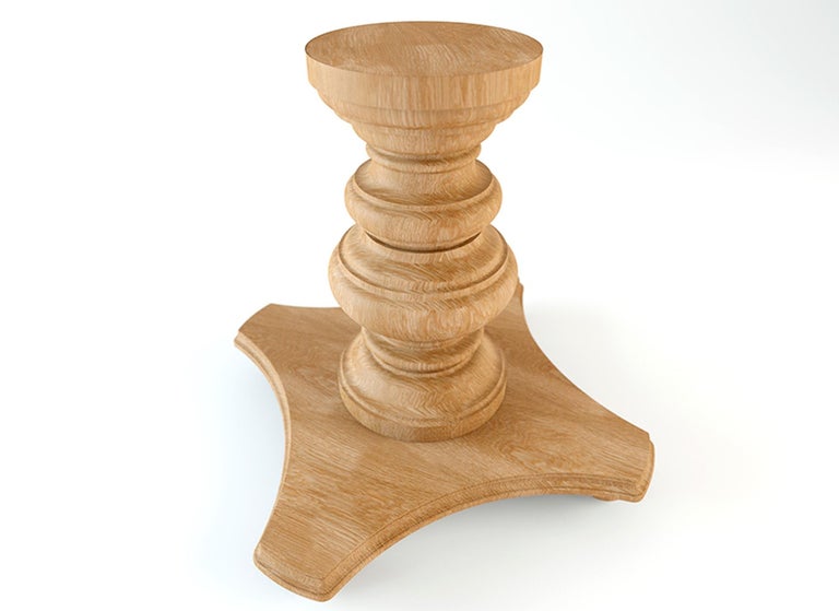 Palatial Custom Dining Table Pedestal Leg, Internal Center Leg For Sale ...