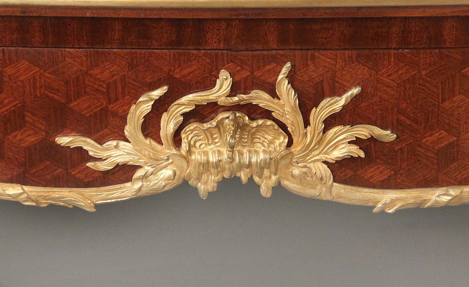 Palatial Early 20th Century Gilt Bronze Mounted Parquetry Bureau-François Linke For Sale 2