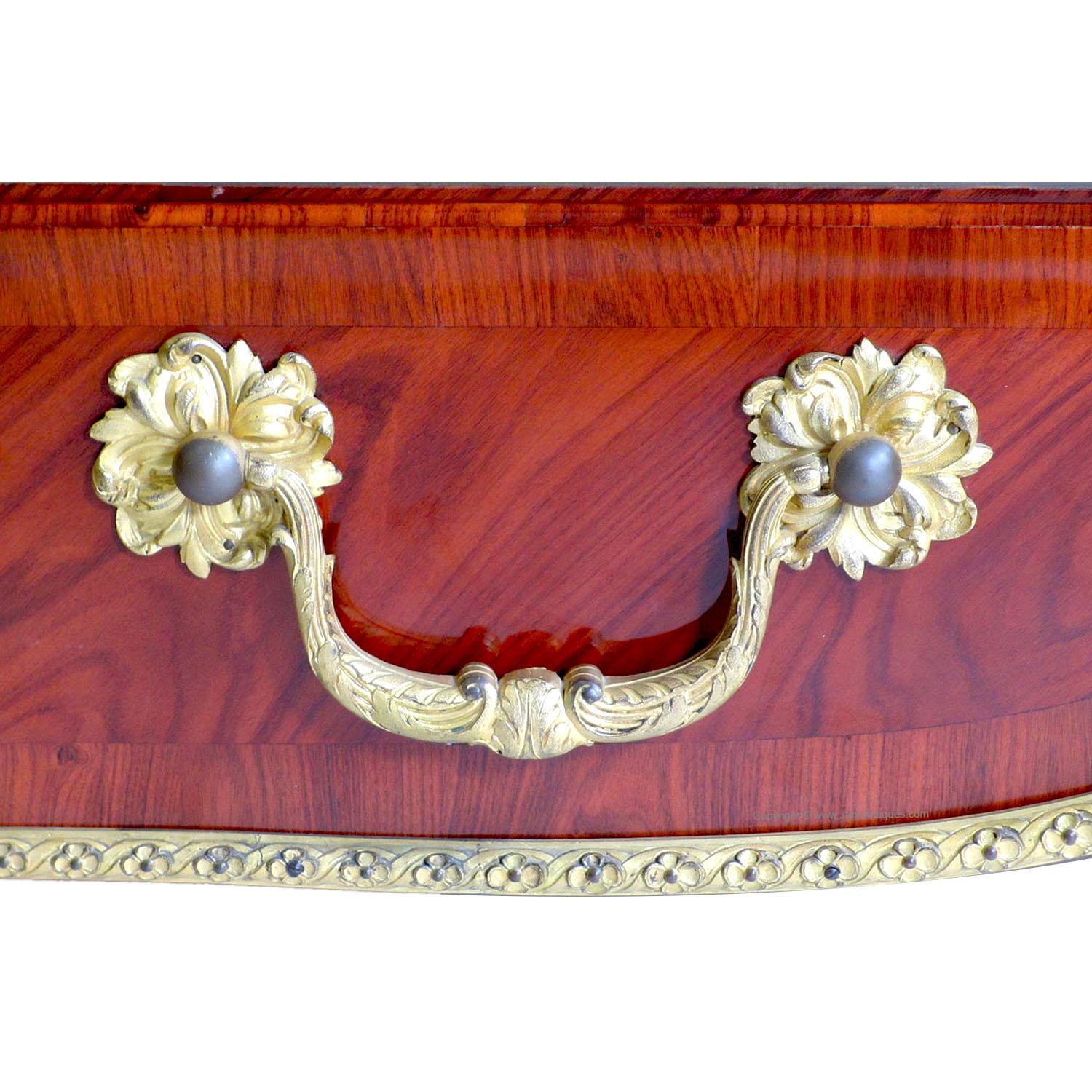 Palatial French 19th Century Louis XV Style Kingwood & Ormolu Mounted Vitrine For Sale 5