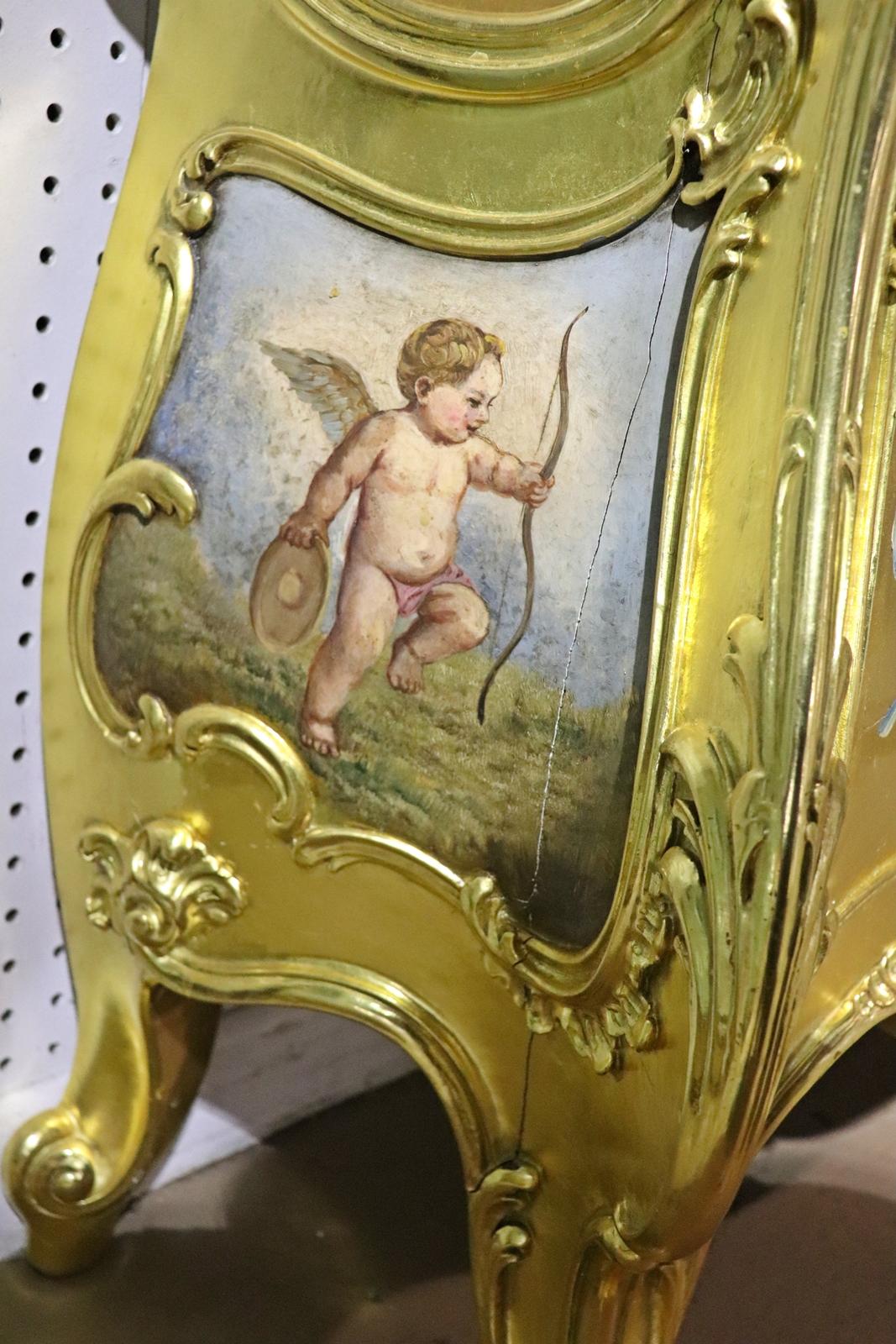 Palatial French Louis XV Gilded Tall Pier Mirror with Umbrella Holder circa 1890 In Good Condition For Sale In Swedesboro, NJ
