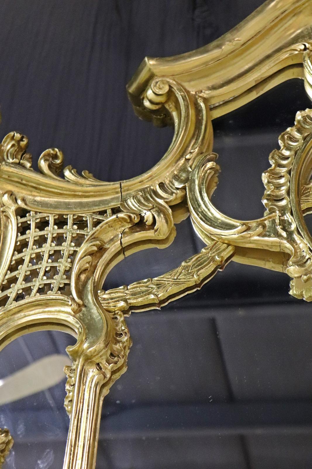 Palatial French Louis XV Gilded Tall Pier Mirror with Umbrella Holder circa 1890 For Sale 3