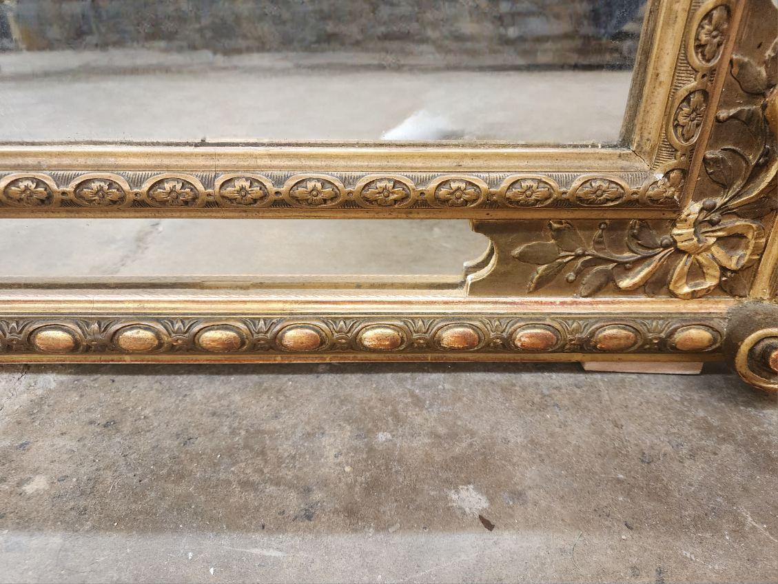 Miroir palatial de style Louis XV doré en vente 2
