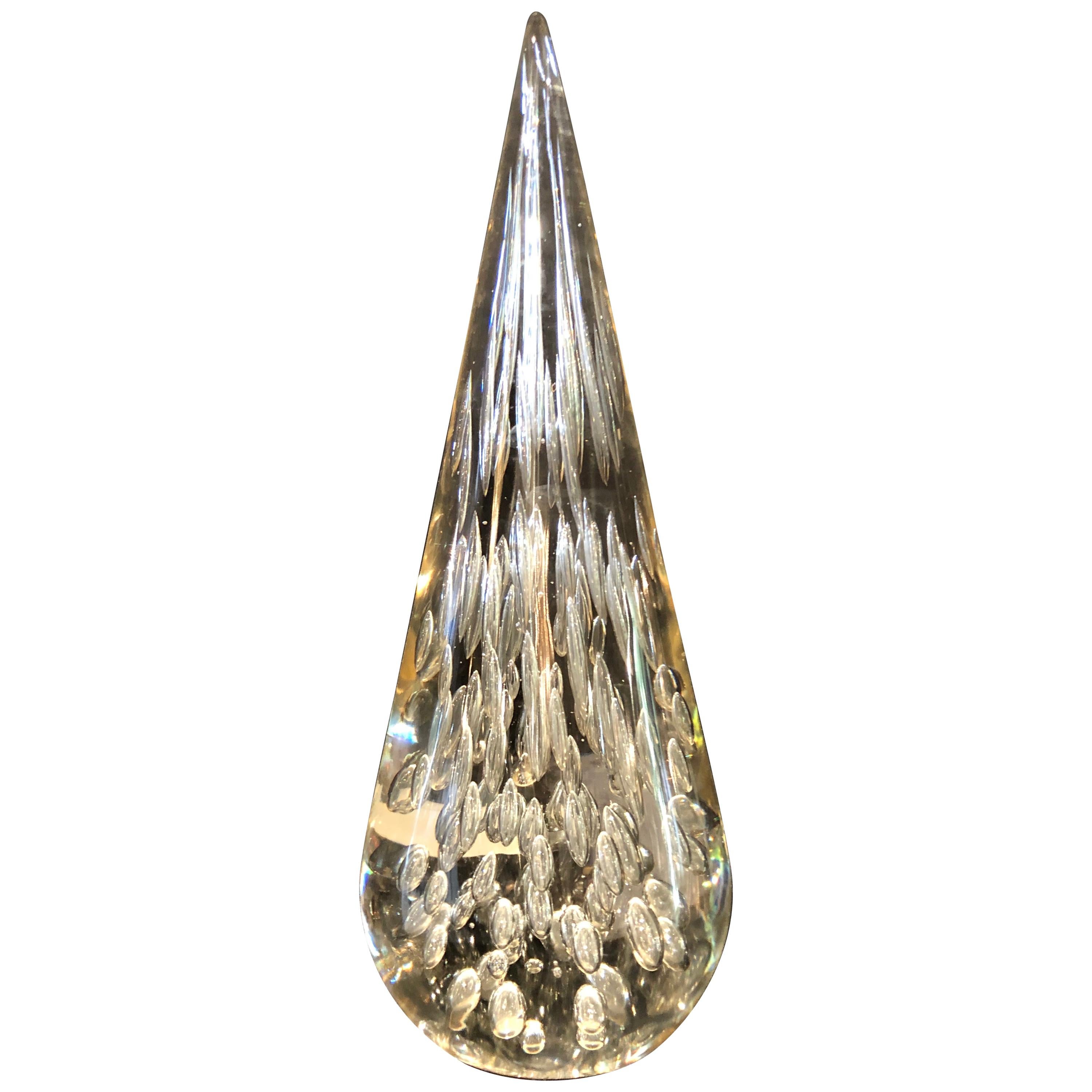 Palatial Mid-Century Modern Murano Glass Teardrop Sculpture