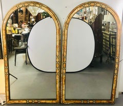 Palatial Moroccan Hollywood Regency Style Wall Console or Pier Mirror, a Pair
