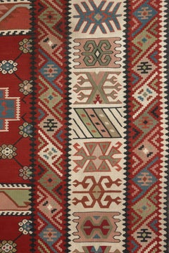 Palatial Pirot Flat-weave Kilim Carpet