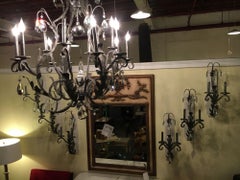 Lustre en métal rustique vieilli Palatial Silver de Schonbek