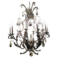 Lampadario in metallo rustico Palatial Silver Distressed di Schonbek