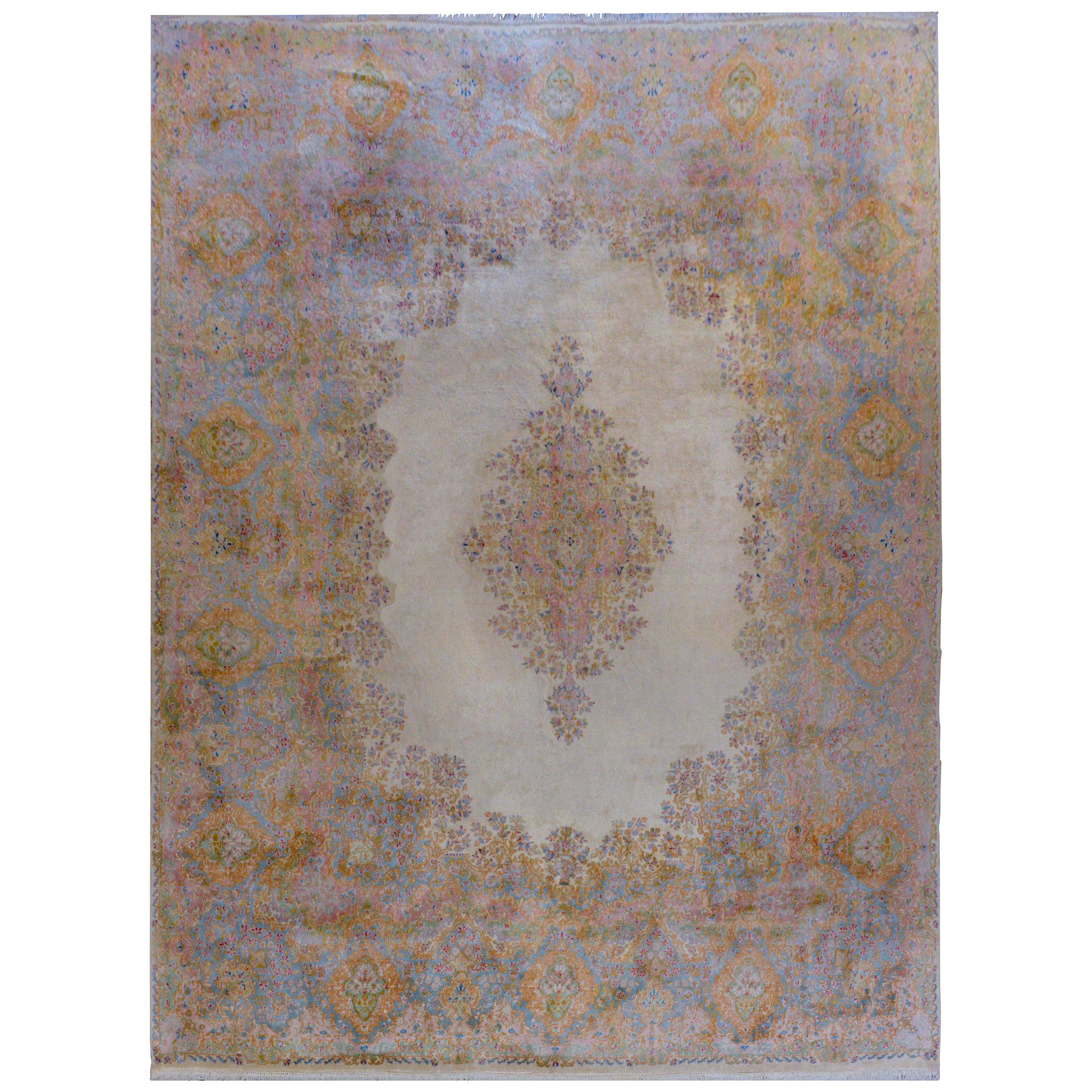 Palatial Size Early 20th Century Kirman Rug For Sale
