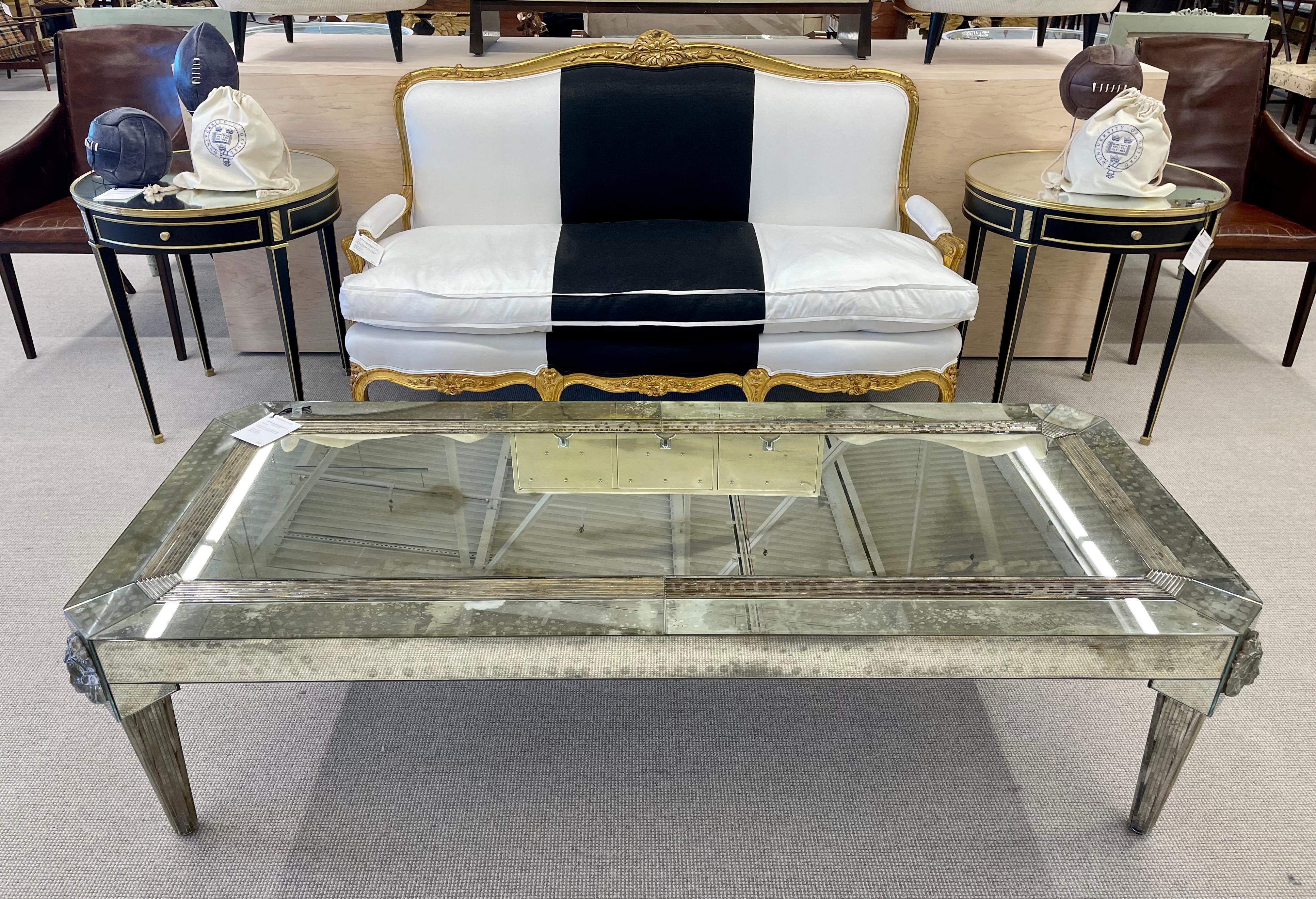 versace mirrored table