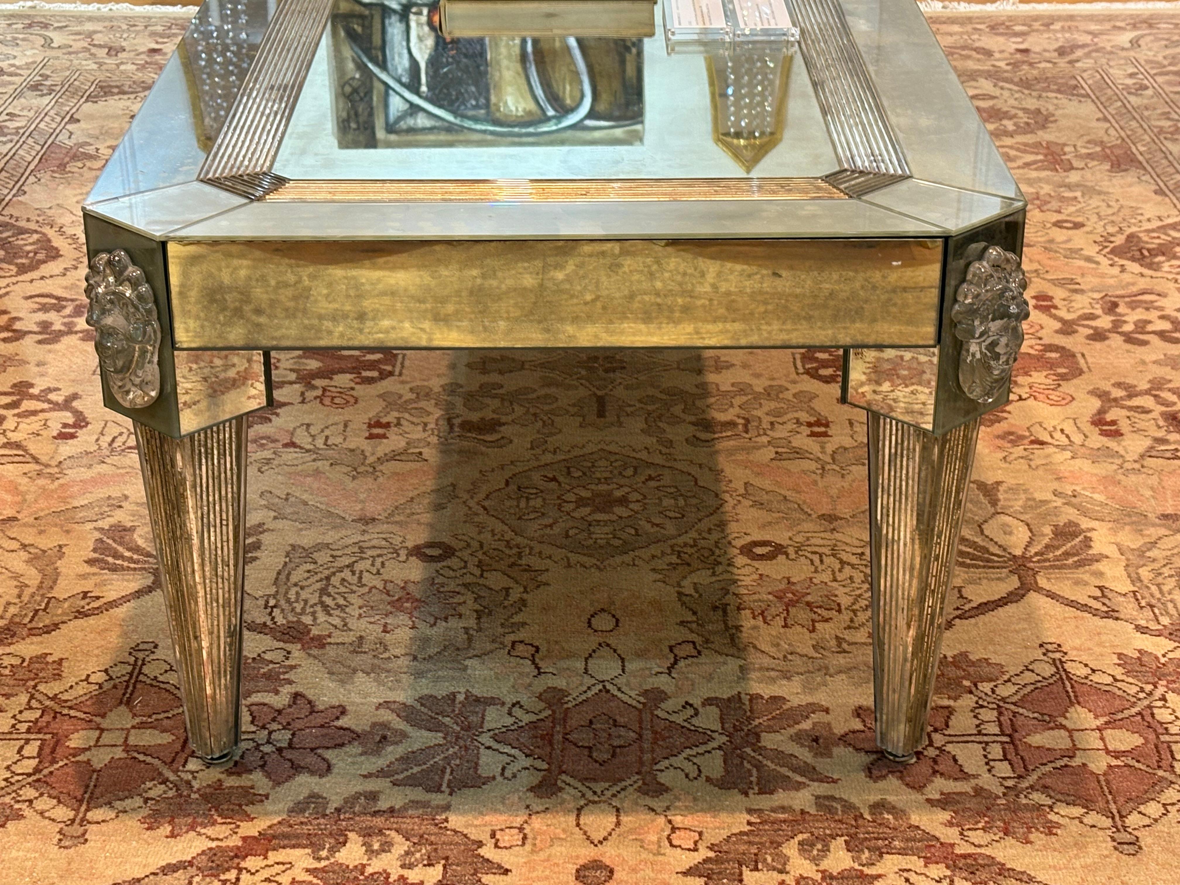 versace mirrored table