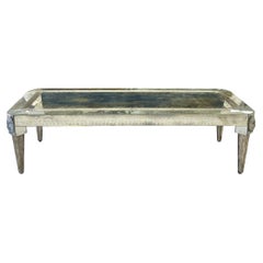 Palatial Versace Style Mirrored and Etched Low or Coffee Table
