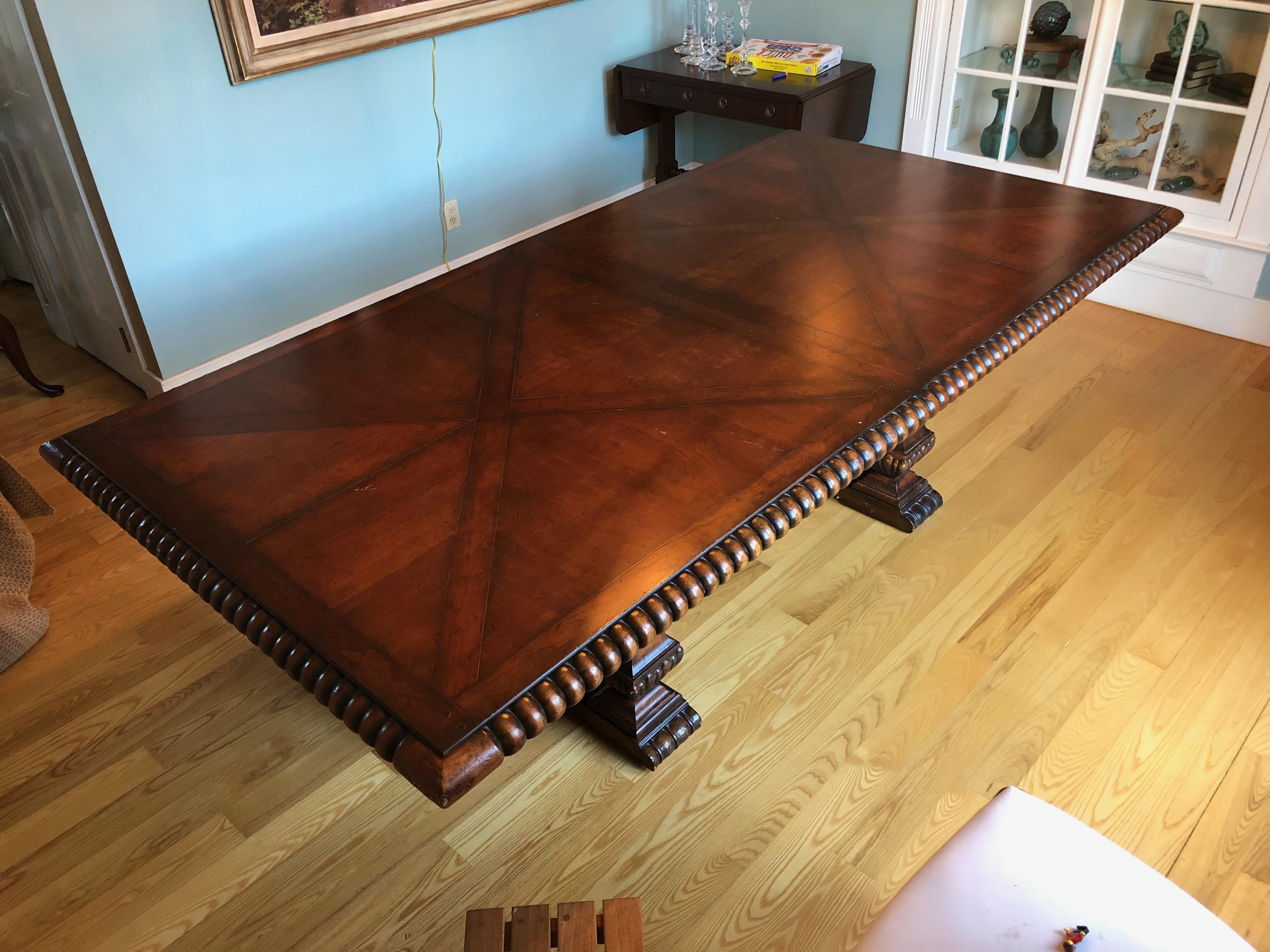 Palatial Very Large Ralph Lauren French Provincial Mahogany Dining Table 4