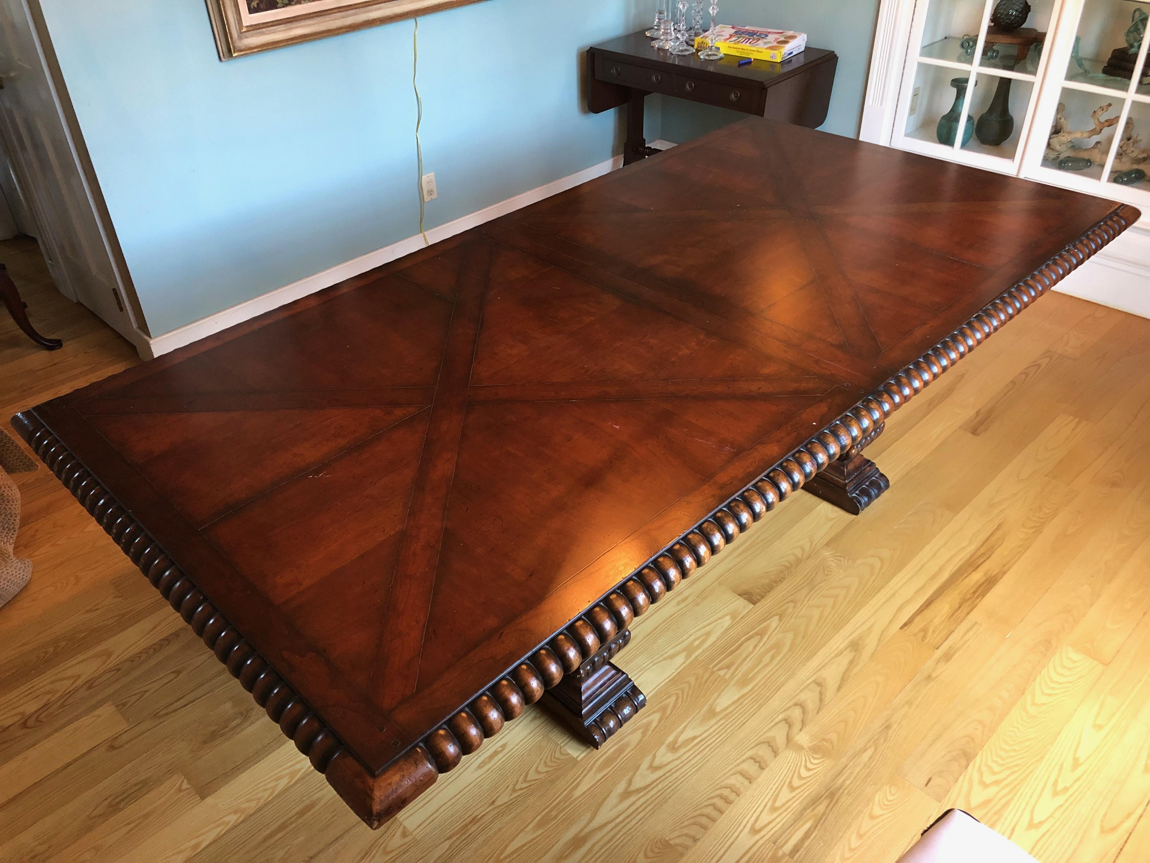 Palatial Very Large Ralph Lauren French Provincial Mahogany Dining Table 5