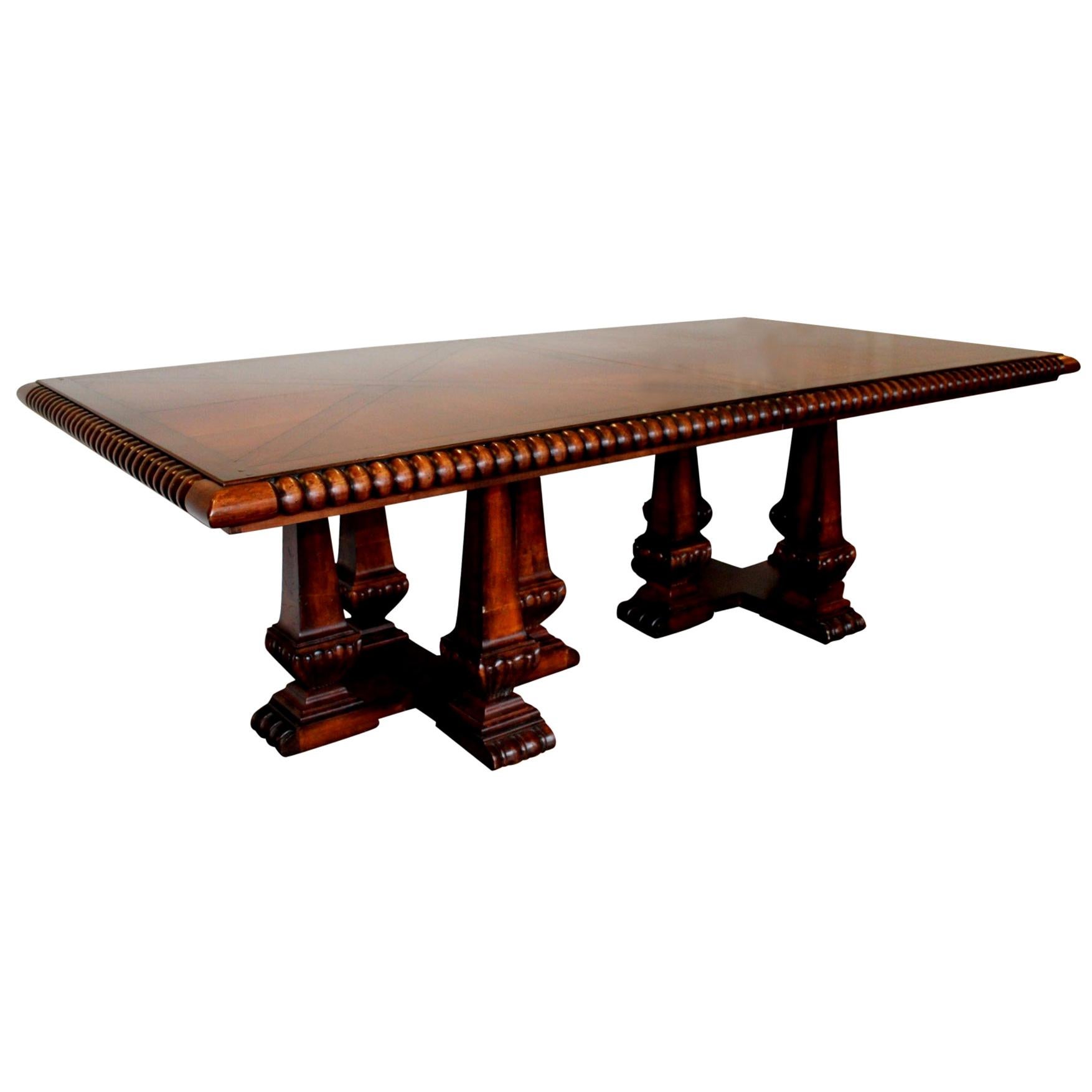 Palatial Very Large Ralph Lauren French Provincial Mahogany Dining Table