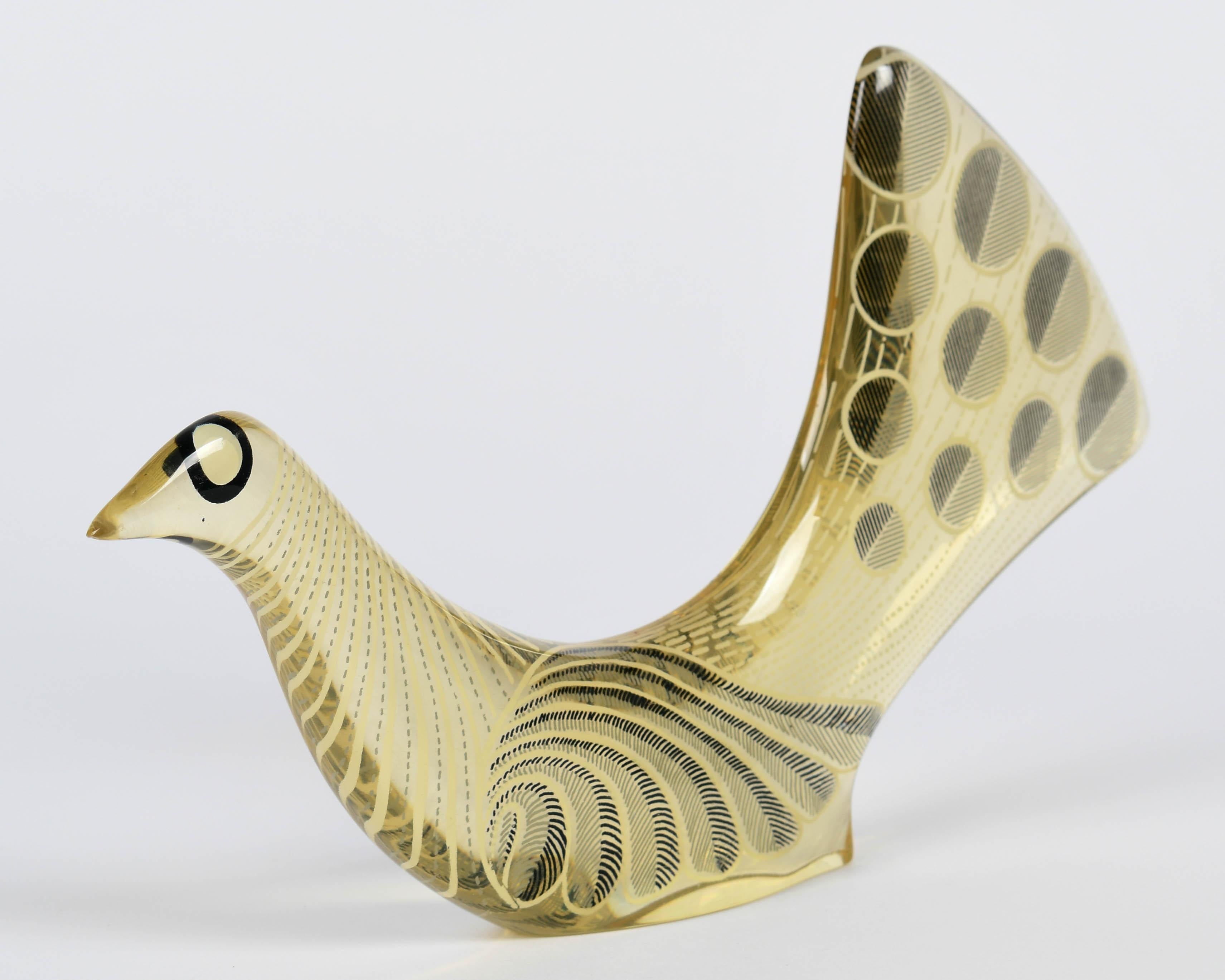 Mid-Century Modern Palatnik Midcentury Op Art Lucite Bird