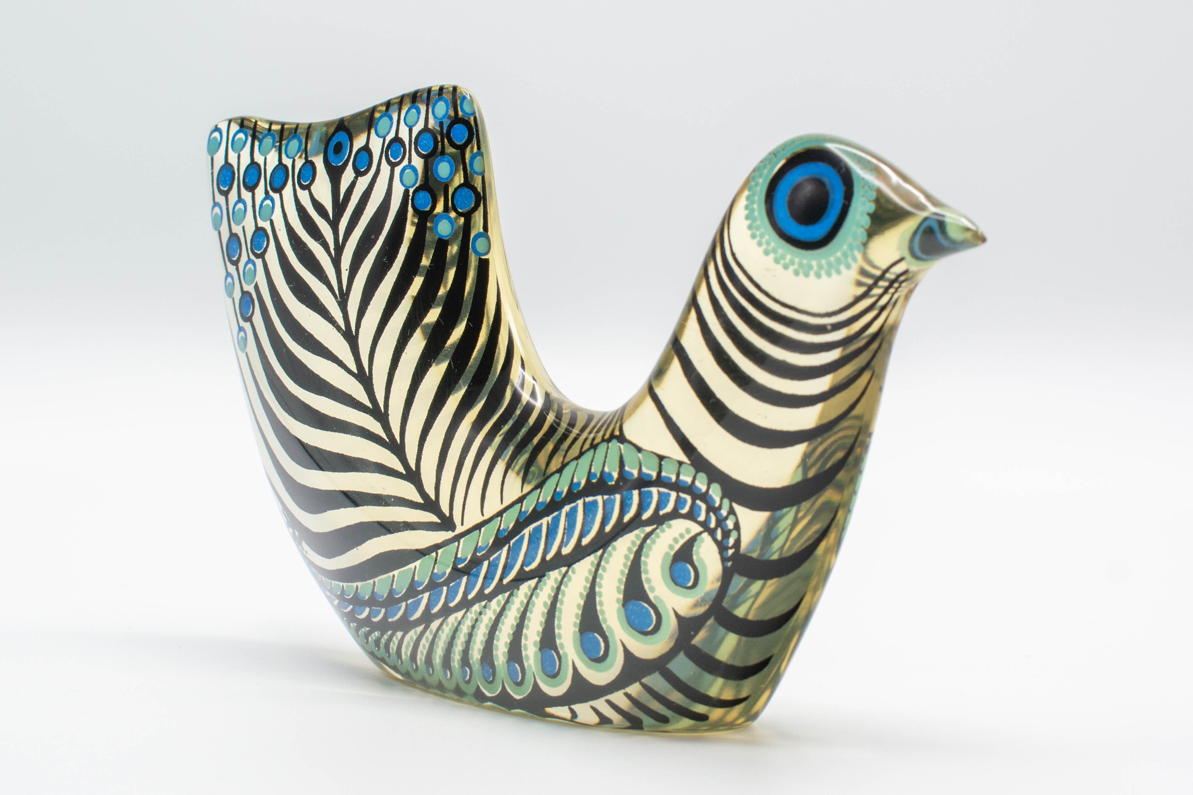Palatnik Midcentury Op Art Lucite Bird In Good Condition For Sale In Winter Park, FL