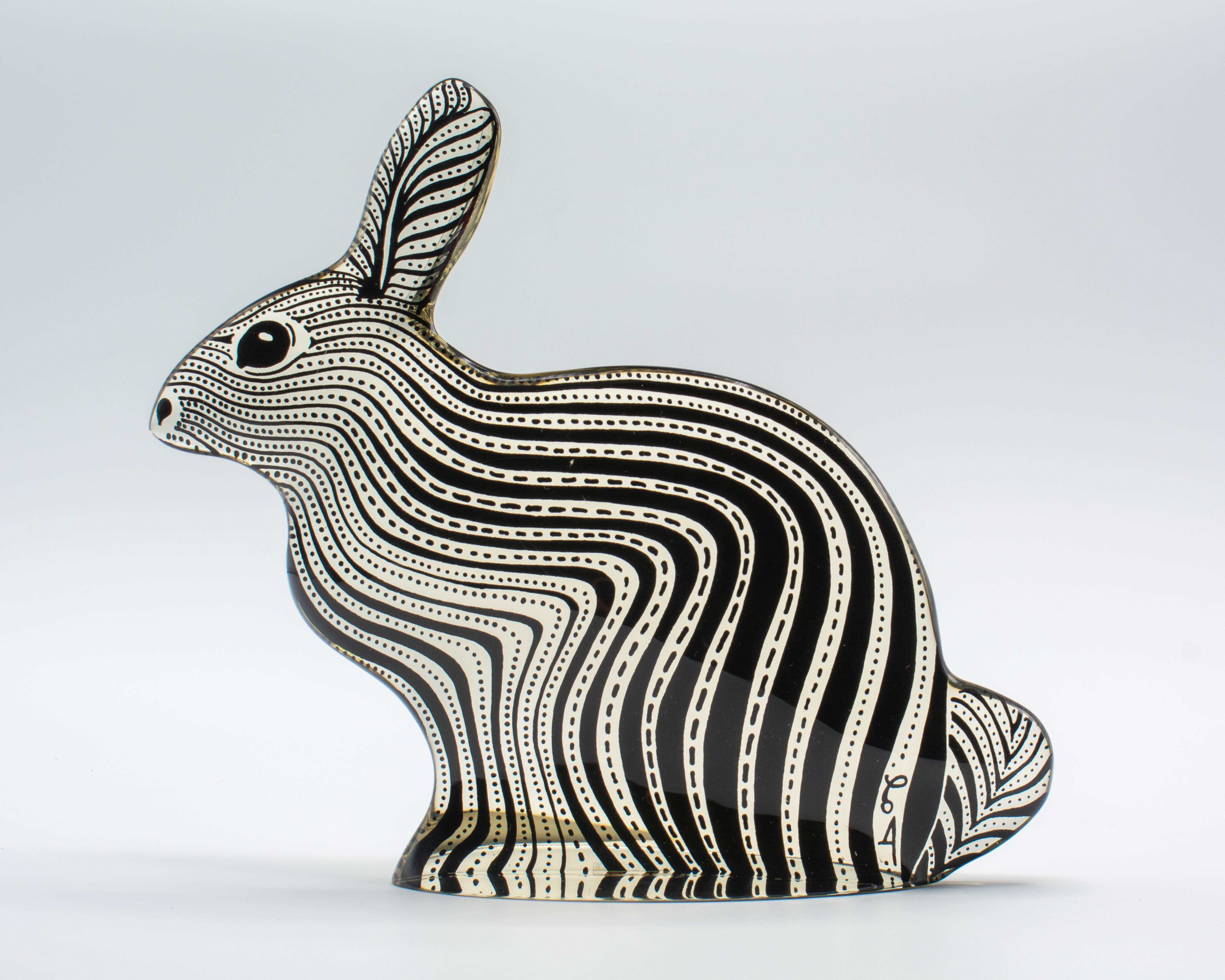 Mid-Century Modern Palatnik Midcentury Op Art Lucite Rabbit For Sale