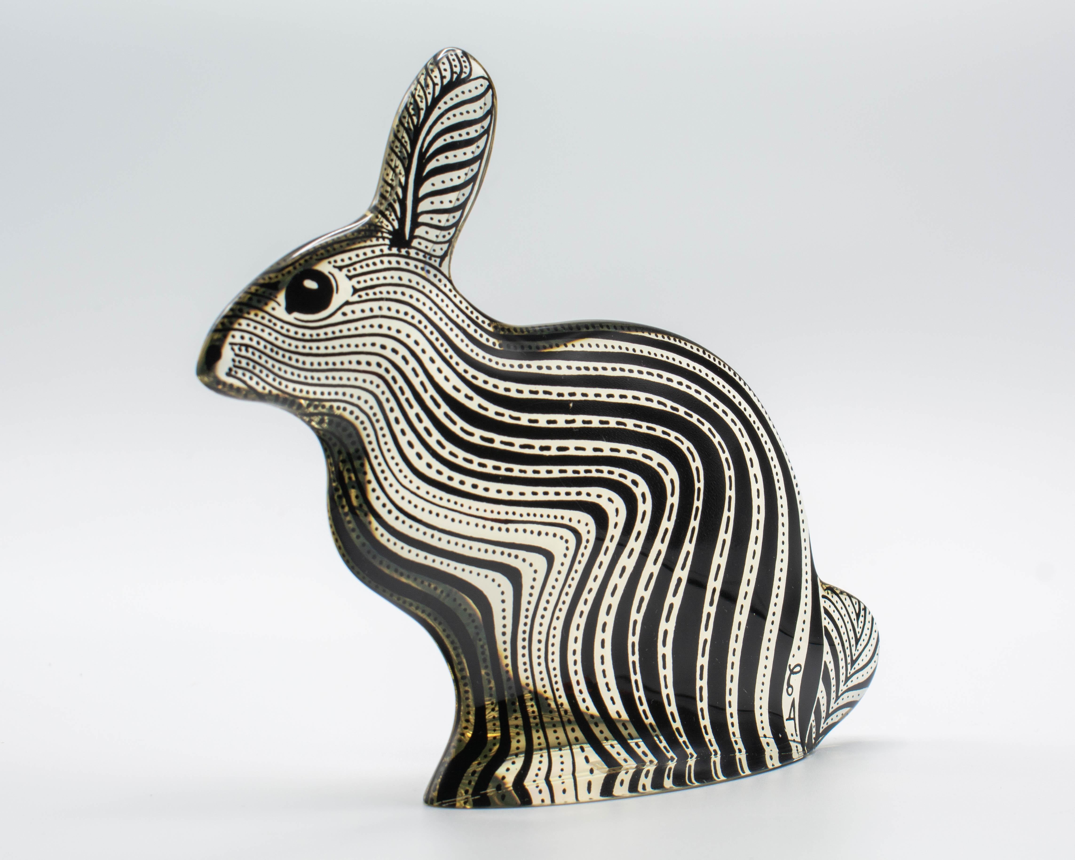 Brazilian Palatnik Midcentury Op Art Lucite Rabbit For Sale