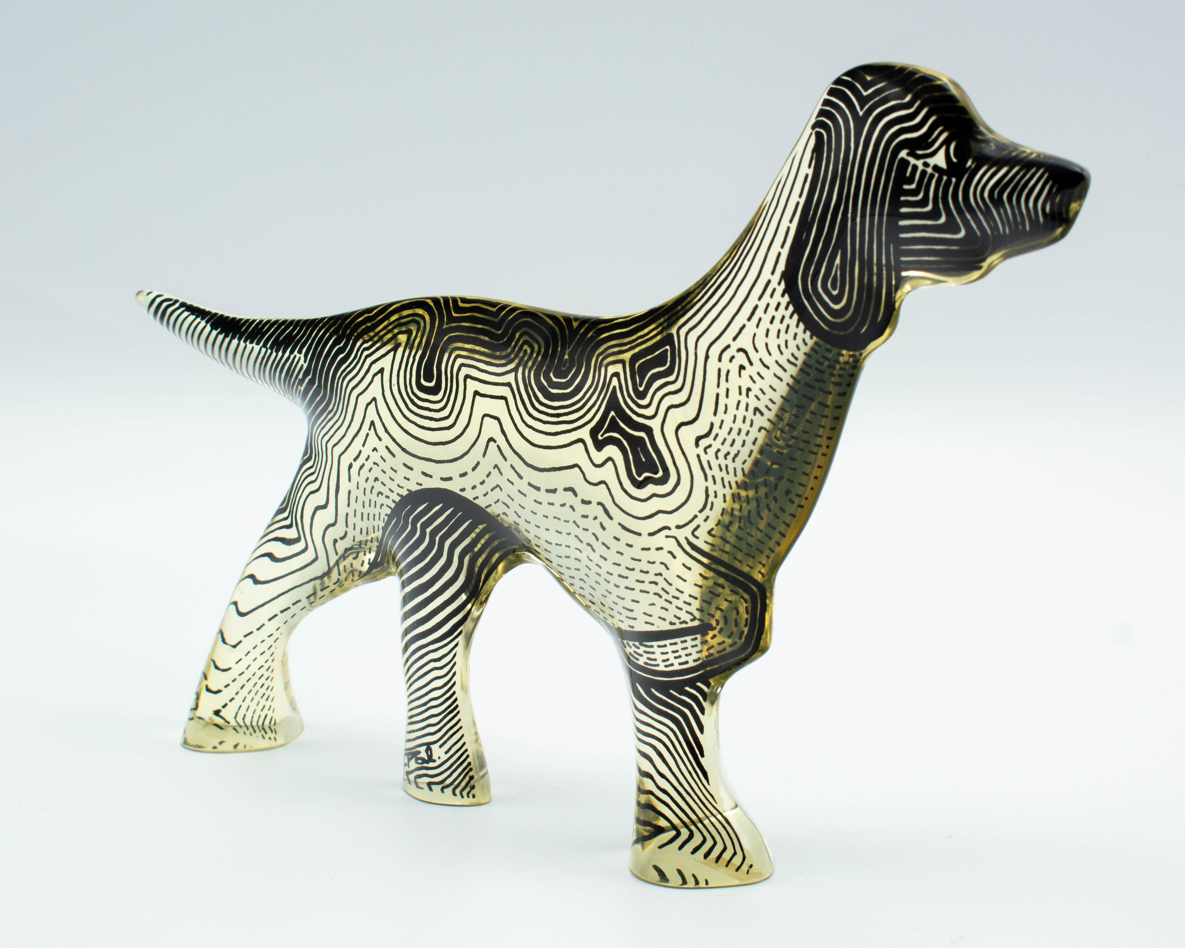 Perro de Lucite Palatnik Op Art siglo XX en venta
