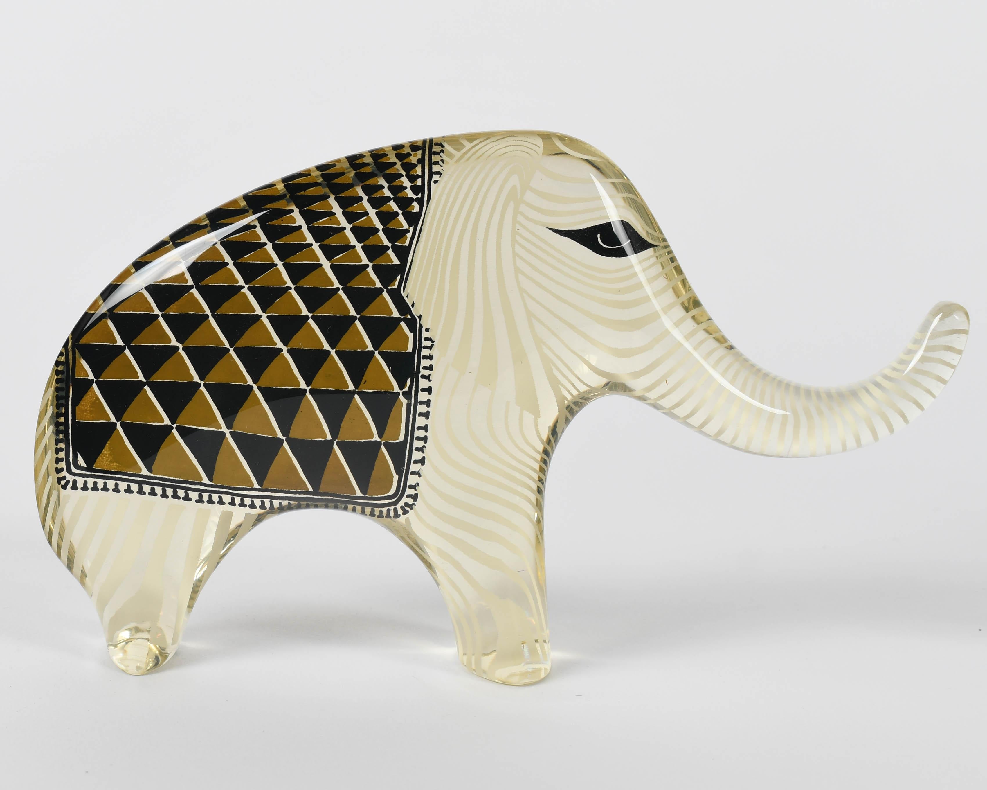 Palatnik Op Art Elefanti in lucite Set di 3 in vendita 7
