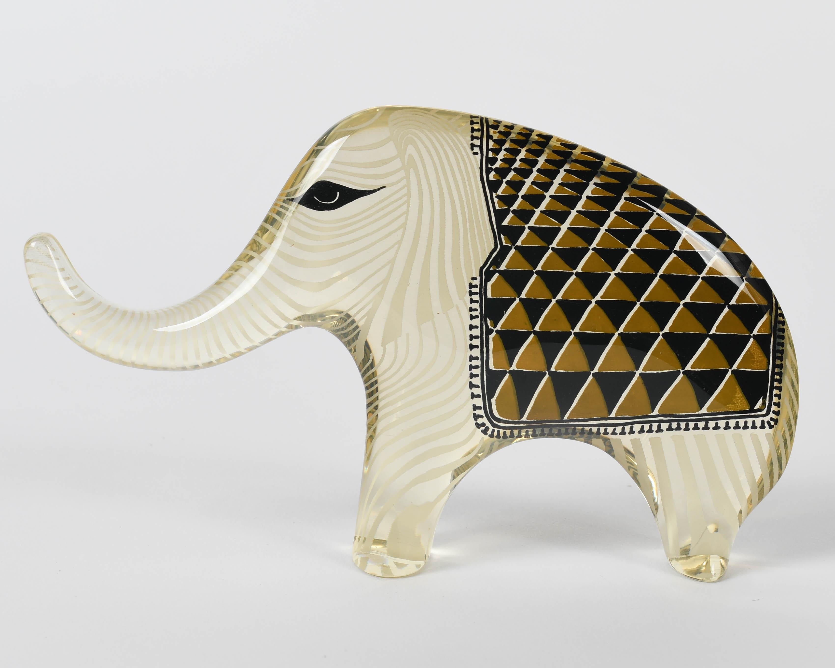 Palatnik Op Art Elefanti in lucite Set di 3 in vendita 8