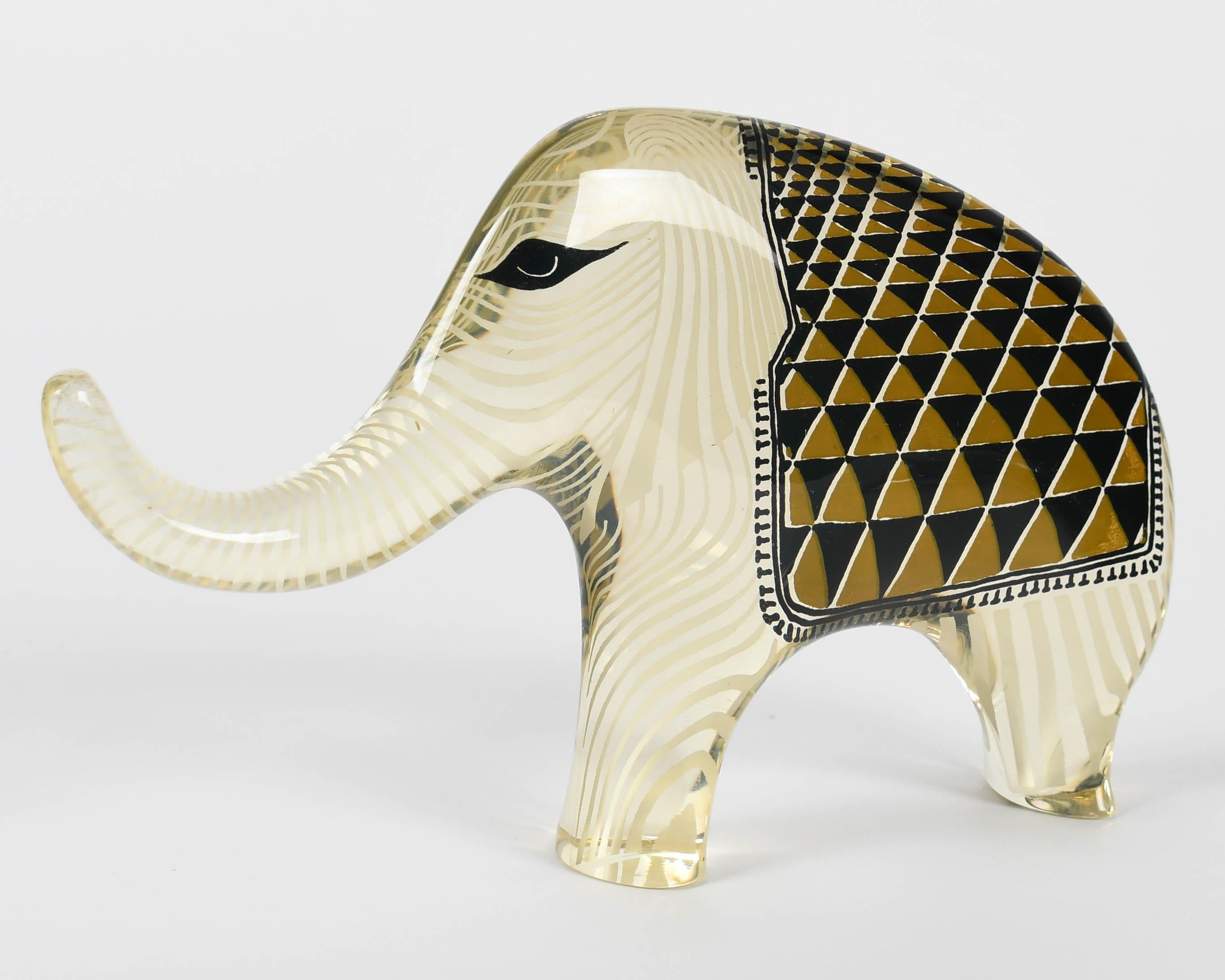 Palatnik Op Art Elefanti in lucite Set di 3 in vendita 10