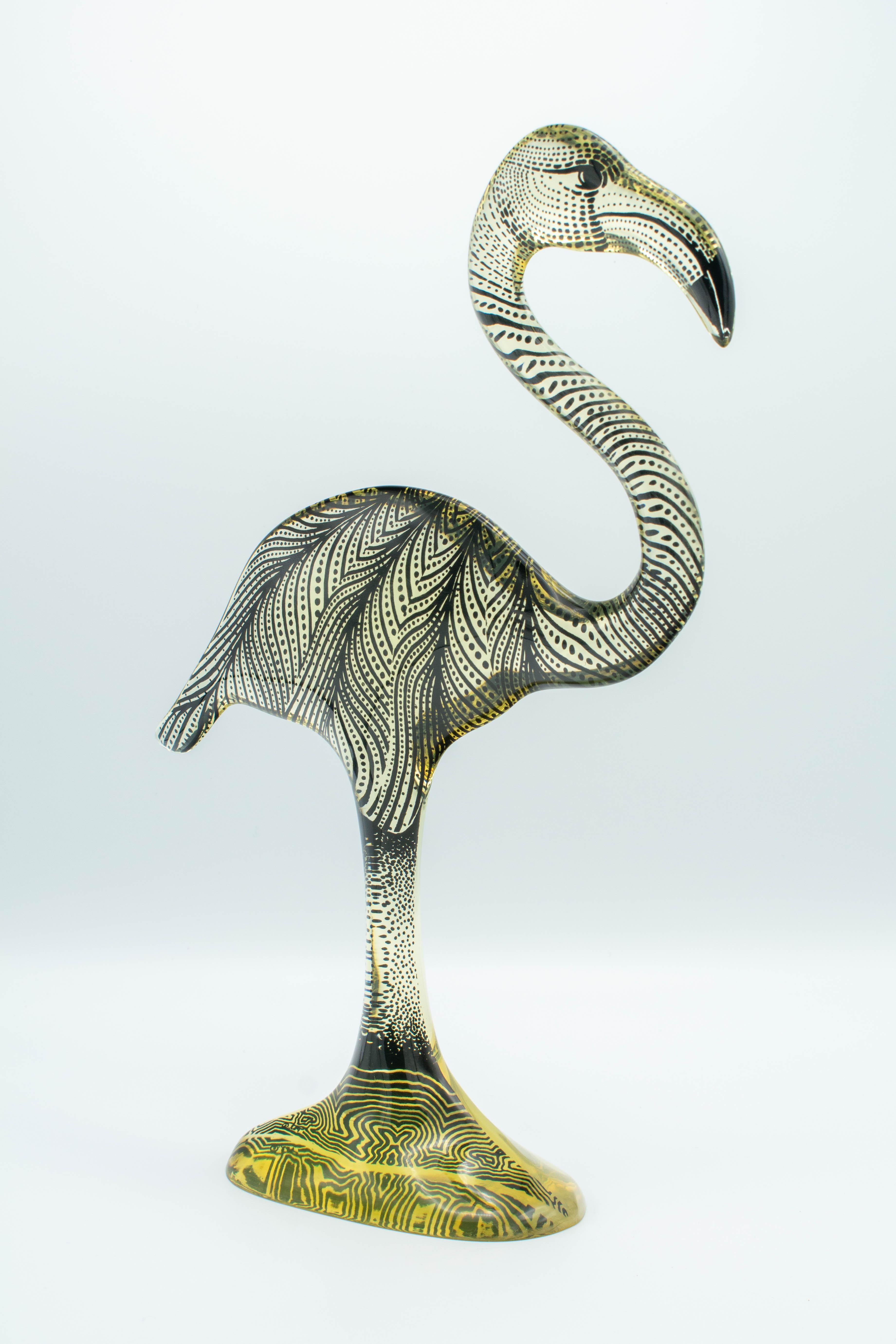 Brazilian Palatnik Op Art Lucite Flamingo