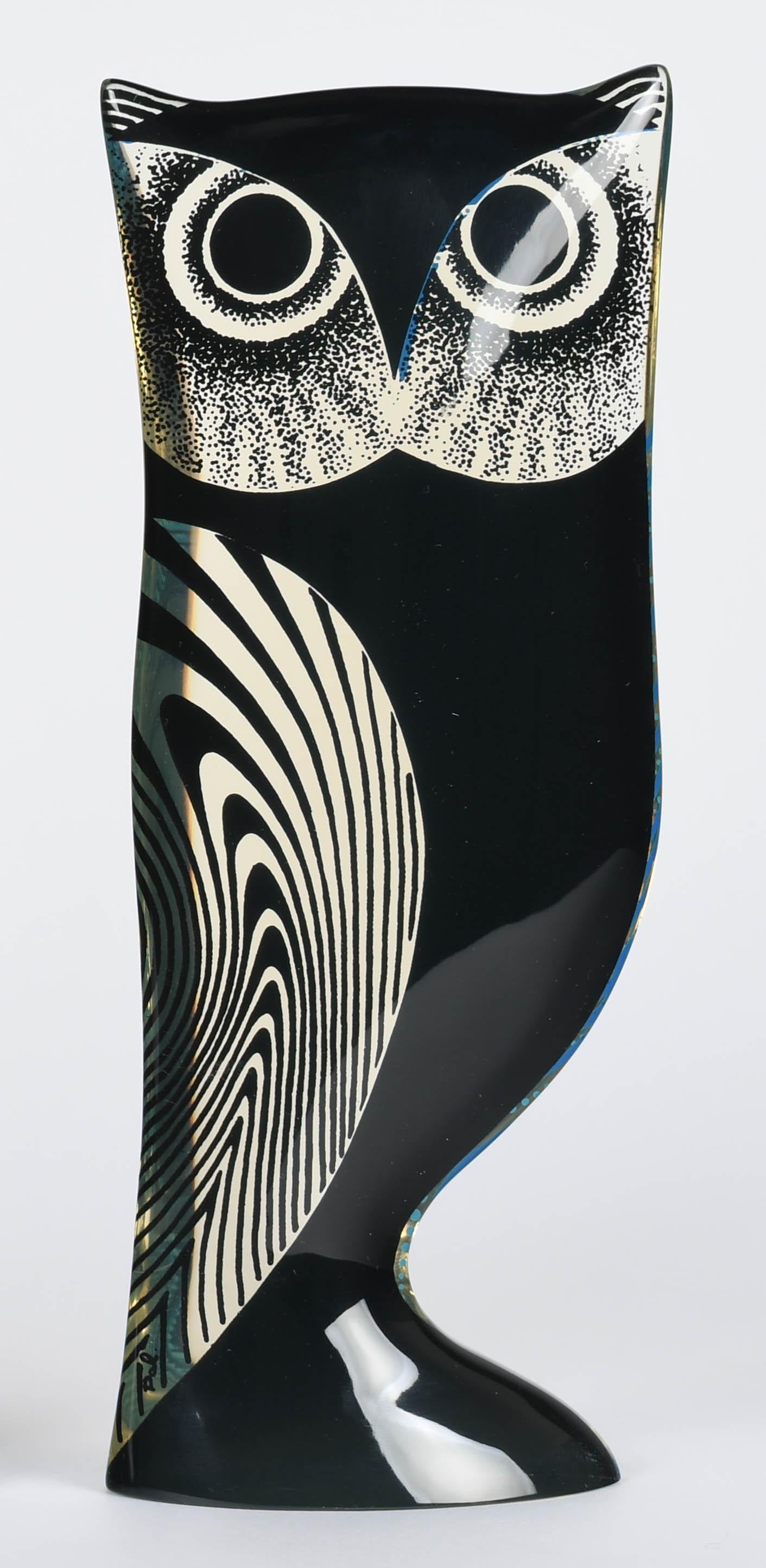 Palatnik Op Art Lucite Búho Azul Grande Moderno de mediados de siglo en venta