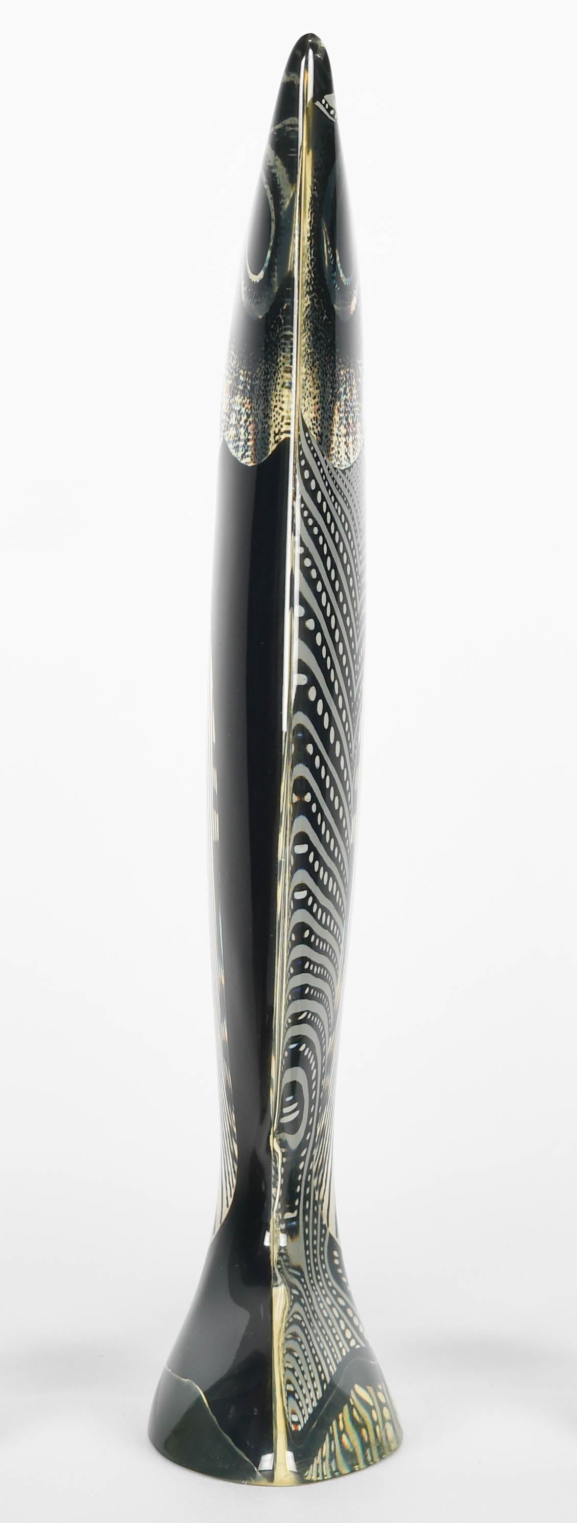 Palatnik Op Art Lucite Búho Gris Grande siglo XX en venta