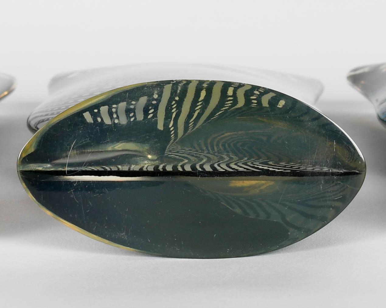 Palatnik Op Art Lucite Búho Gris Grande en venta 1