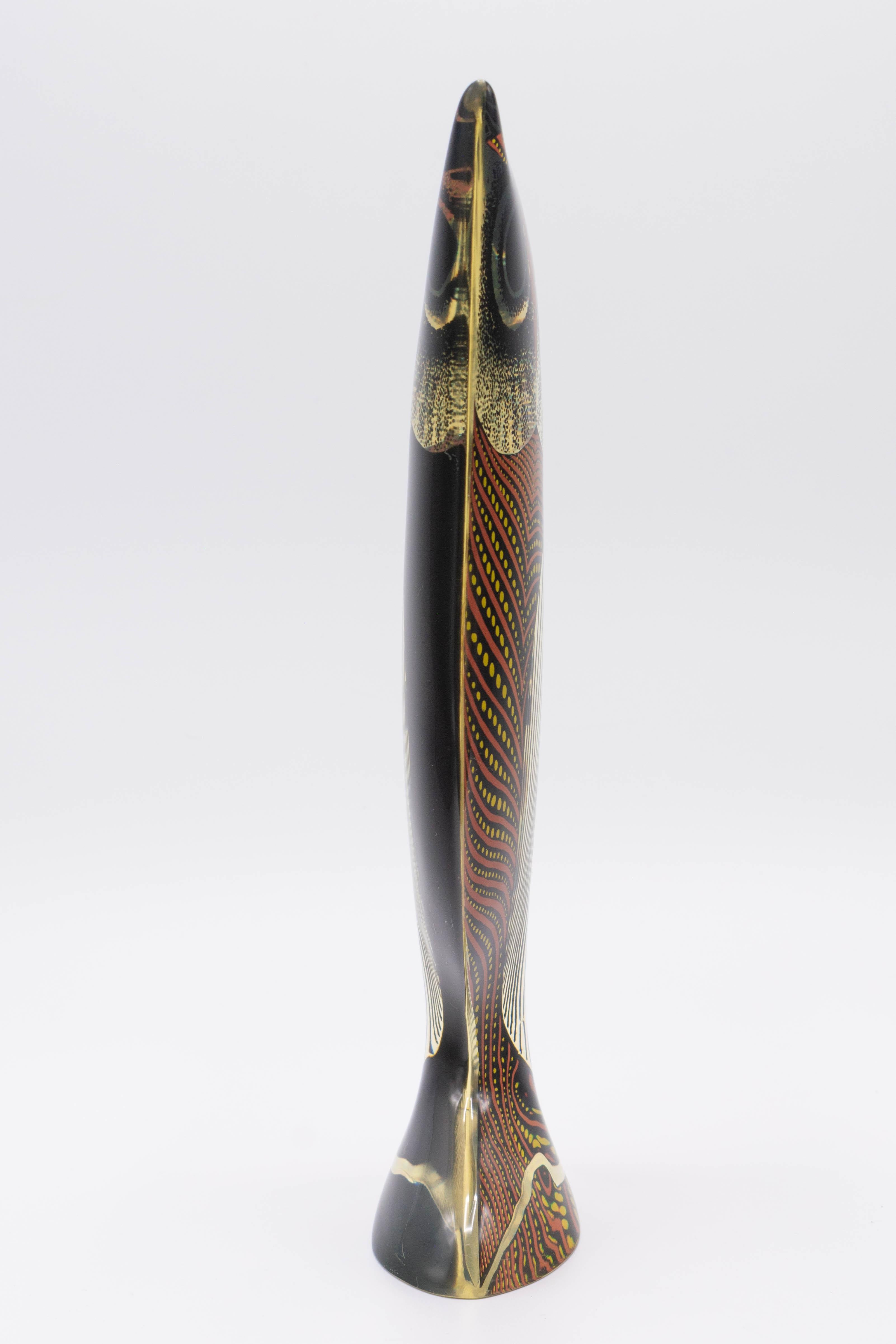 Palatnik Op Art Lucite Búho Naranja Grande siglo XX en venta
