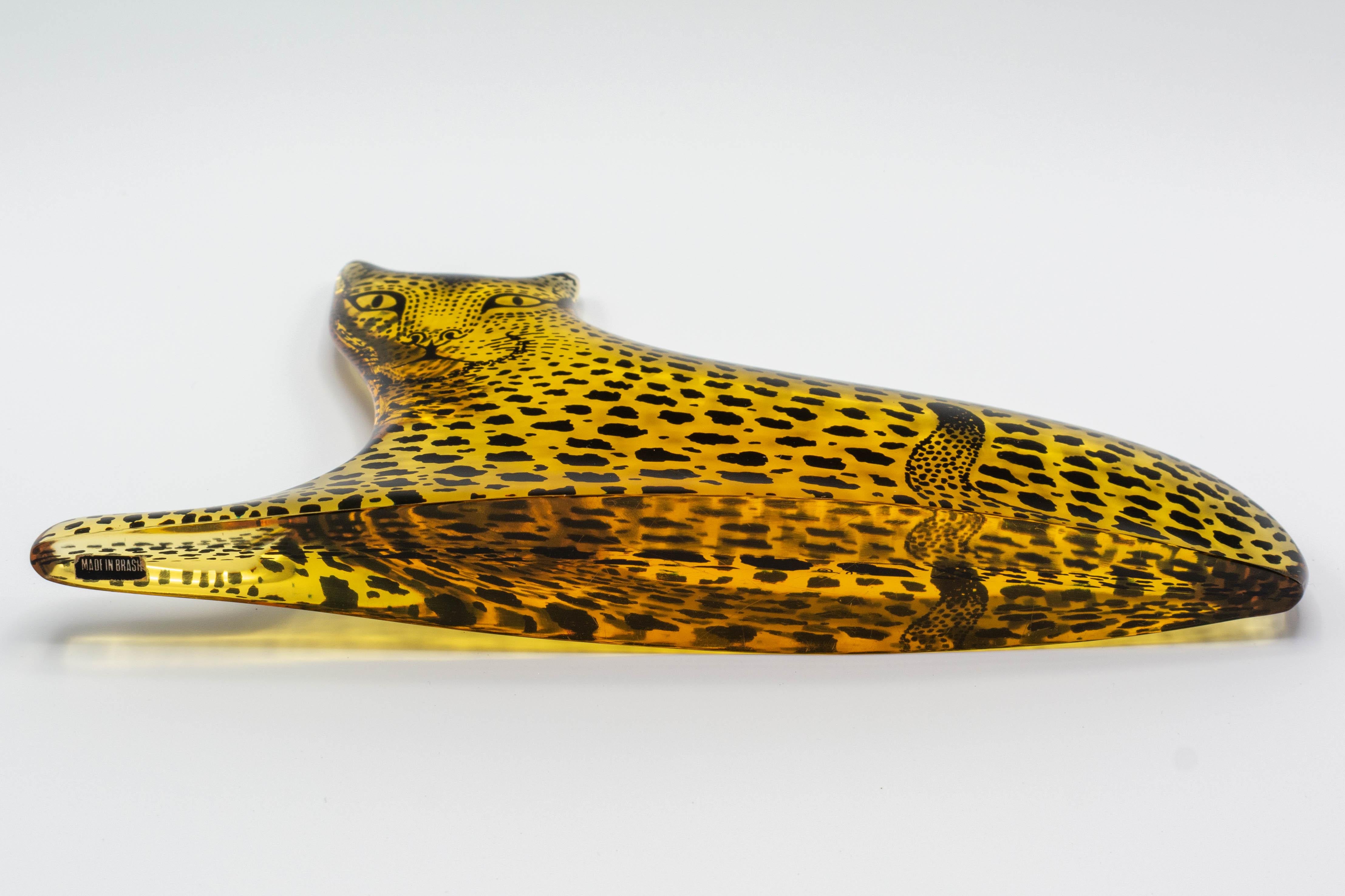20th Century Palatnik Op Art Lucite Leopard